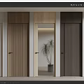 Modern Interior Hinged Doors With Different Wooden And Glass Panel Designs
