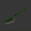Vintage Medieval Weapon With Long Wooden Handle And Sharp Metal Blade