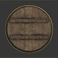 Vintage Wooden Barrel With Natural Wood Grain And Metal Hoop Details For Daily Use