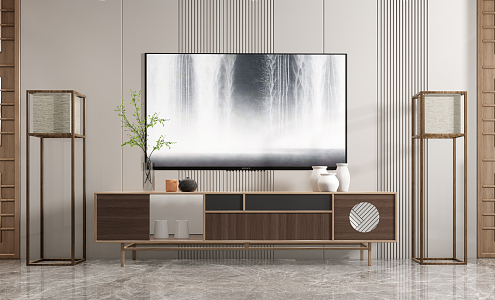 New Chinese TV Cabinet TV Cabinet Combination 3d model