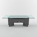 Modern Glass Top Dining Table With Black Metal Frame And Sleek Design