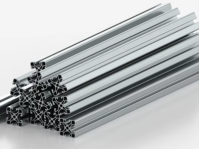 Aluminum alloy profile alloy material metal material 3d model