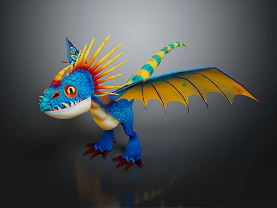 Modern game character little dragon Chinese dragon dragon 3d model