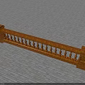 Elegant White Stone Railing With Decorative Posts And Baluster Design 3d model