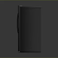 Black French Door Refrigerator With Water Dispenser And Modern Sleek Design