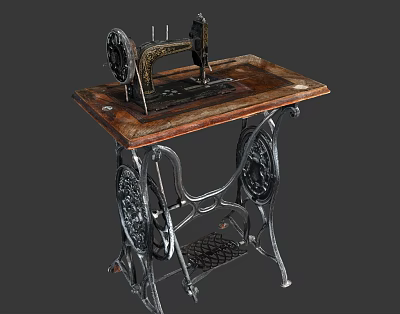 Industrial LOFT sewing machine 3d model