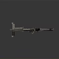 Tactical Military Weapons Featuring Metal Rifles And Machine Gun Designs