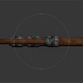 Rusty Metal Pipes With Gray Stone Wrapped Sections Industrial Decorative Elements