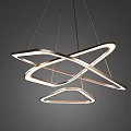 Elegant Modern Chandelier Design With Intertwined Circular Rings And LED Lighting