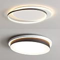 Modern Round Ceiling Light with LED Lighting White Black Frame for Home Interior 3d model
