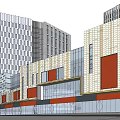Modern Commercial Complex Architectural Design Featuring Haier Logo High Rise Buildings And Glass Facade
