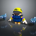 Modern Robot Assistant Small Robot Butler 3d model
