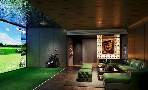 Modern Golf Room Golf Box 3d model