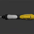 Yellow And Silver Futuristic Sci fi Weapon With Sleek Streamlined Design And Unique Shape 3d model