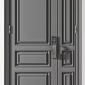 Dark Modern Parent Child Door with Panel Design for Home Interior Decor
