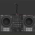 Professional Pioneer DJ Electronic Controller With Dual Turntables Buttons Knobs And Cable
