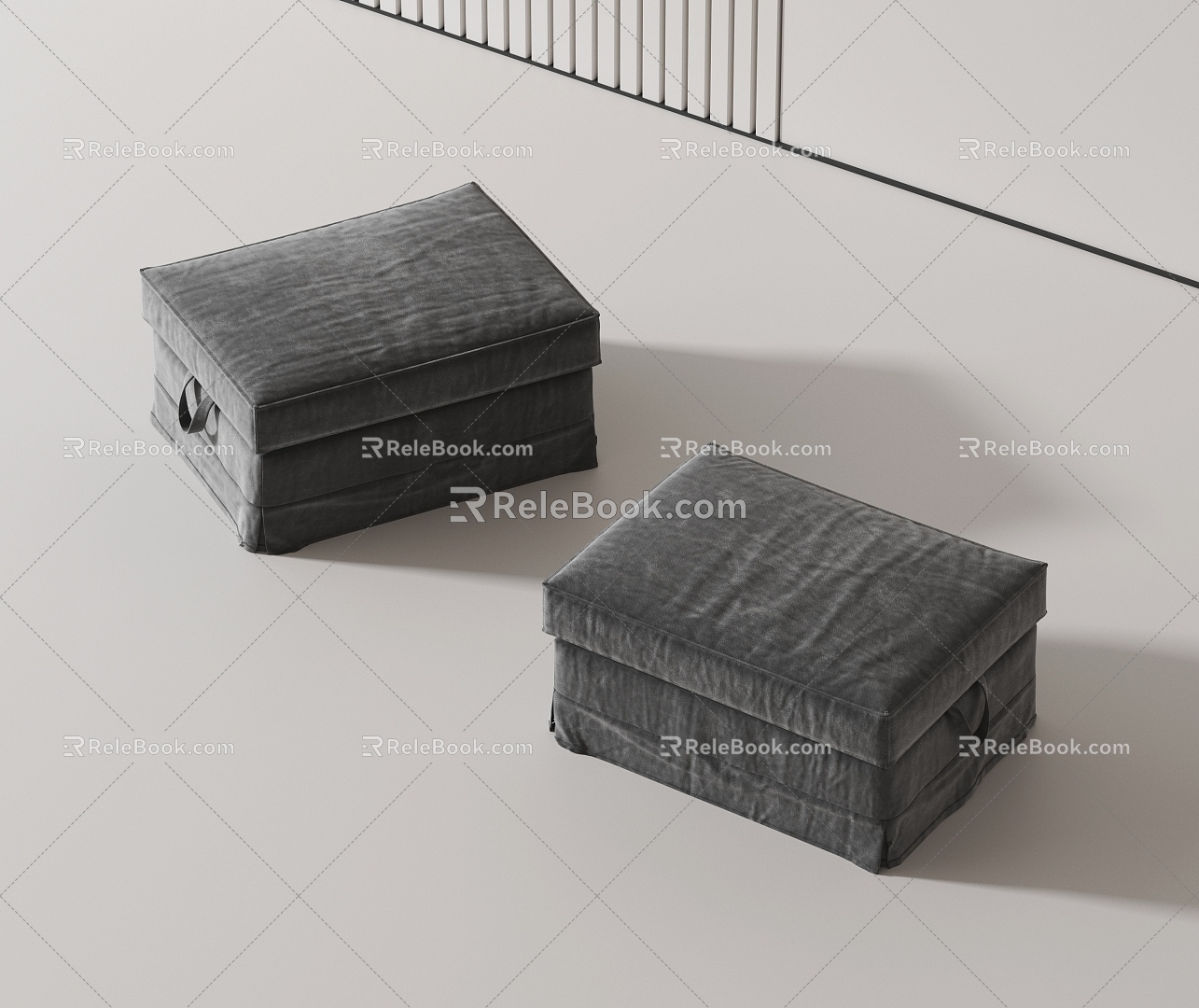 Modern sofa stool 3d model