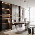 Modern Italian Home Study 3d model