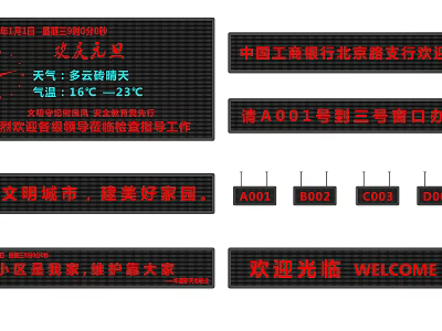 Public Facilities in Community Featuring Weather Display Screens Bank Information and Road Junction Number Plates 3d model