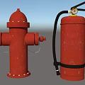 Red Fire Safety Equipment With Hydrant And Extinguisher For Emergency Use