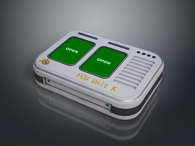 FGU UNIT K Control Panel With Green Open Down Buttons And Functional Design 3d model