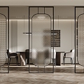 Modern partition glass partition 3d model