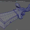 Fantasy Knife Sabre Dagger Blade Cold Weapon Next Era PBR Game Cartoon 3d model