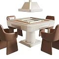Modern Mahjong Table and Chair Mahjong Table 3d model