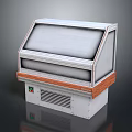 Modern Computer Enclosure Design With Wooden Base Metal Frame And Glass Panel Ventilation Grille