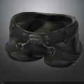 Camouflage Tactical Waist Pouch With Gray Straps And Metal Buckle Design