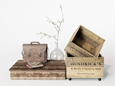 Modern Handbag Luggage Leather Bag Satchel Vase Plant Ornaments Log Box Wood Box Wood notebook model