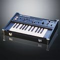 Professional Electronic Keyboard Synthesizer With Black Case Control Panel Knobs And Piano Keys