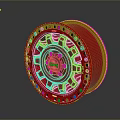 Red Wheel With Black Rim And Hitachi Logo For Daily Household Supplies