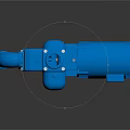 Blue Industrial Water Pump With Motor Housing And Compact Base Design