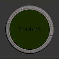Cylindrical Container With White Brick Texture Green Lid And VANVENE On Top