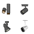 Modern Black and White Downlights and Spotlights for Home Interior Lighting