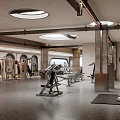 Modern Gym With Various Fitness Equipment And Spacious Workout Area