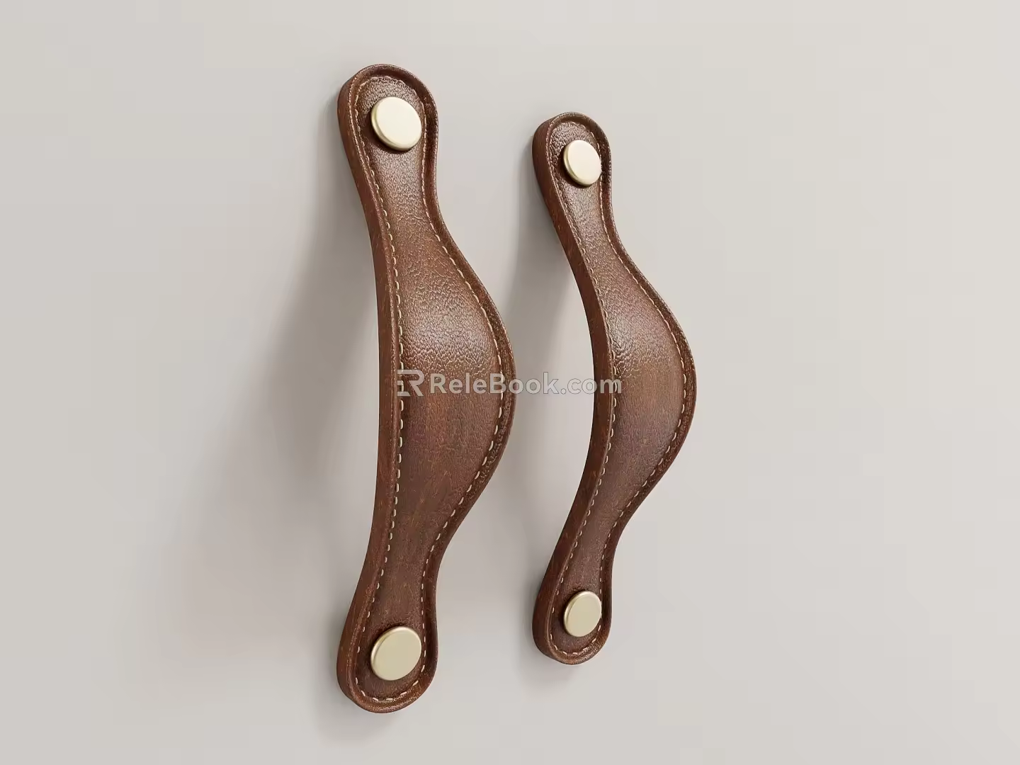 Middle Ancient Handle Leather Handle Cabinet Door Handle 3d model