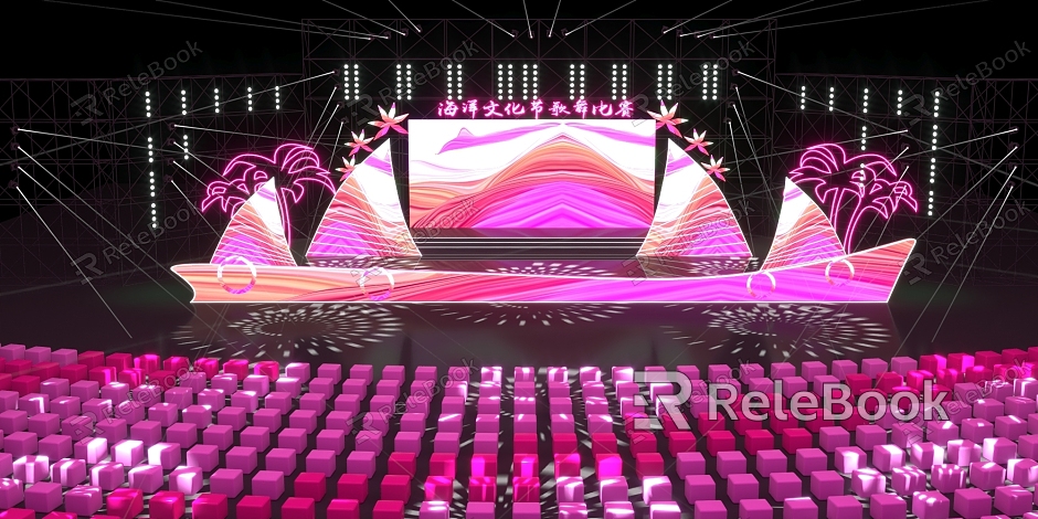 Modern Stage Ocean Happy Festival Stage model