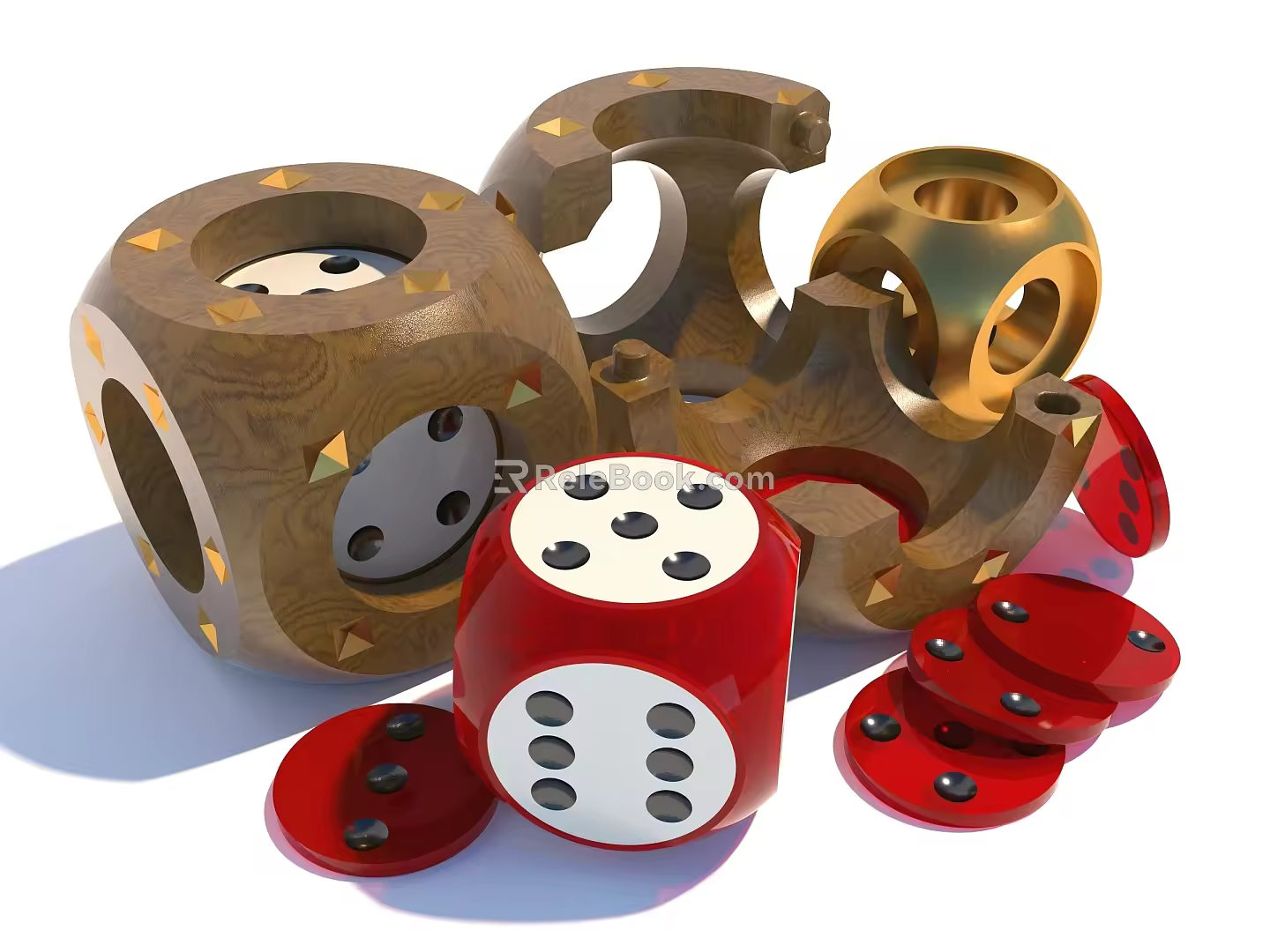 Modern Dice 3d model