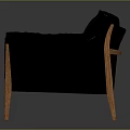 Modern Dark Brown Leather Two Seater Sofa With Wooden Legs