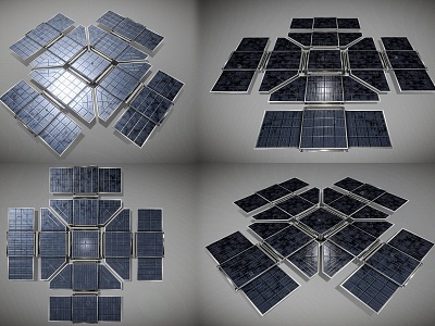 Modern Solar Station Smart Solar Panel Science Fiction Solar Power Tower Cyberpunk Solar Tower Electric Smart Solar Base Station model