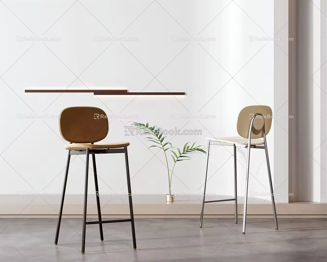 Modern Bar Chair 3d model
