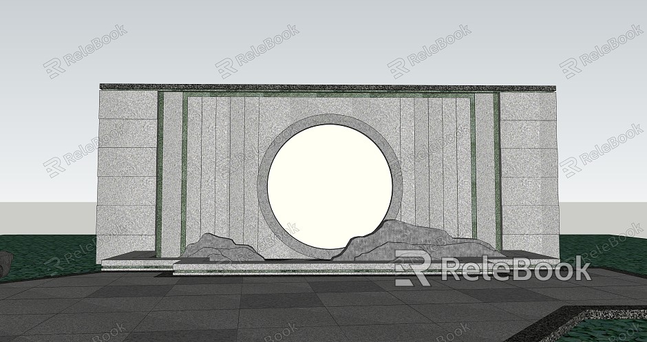 New Chinese style landscape wall model