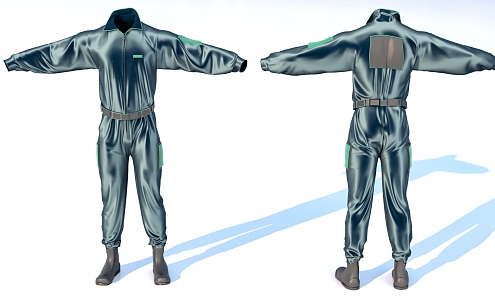 clothes overalls men's clothing 3d model