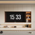 Modern White TV Cabinet With Built in TV Storage Shelves And LED Lighting