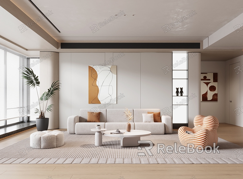 modern living room model