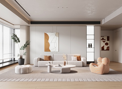 modern living room 3d model