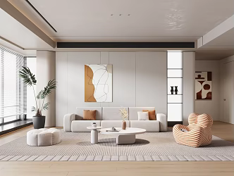 modern living room 3d model