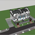 Semi Detached Villa With Traditional Modern Architecture Garden Courtyard Greenery And Balcony